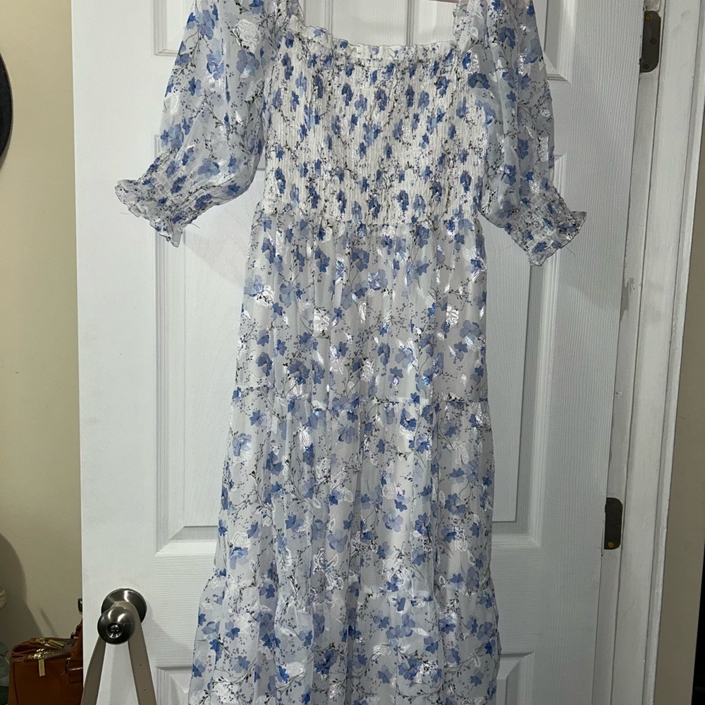 Baltic Born Floral Blue and White Dress